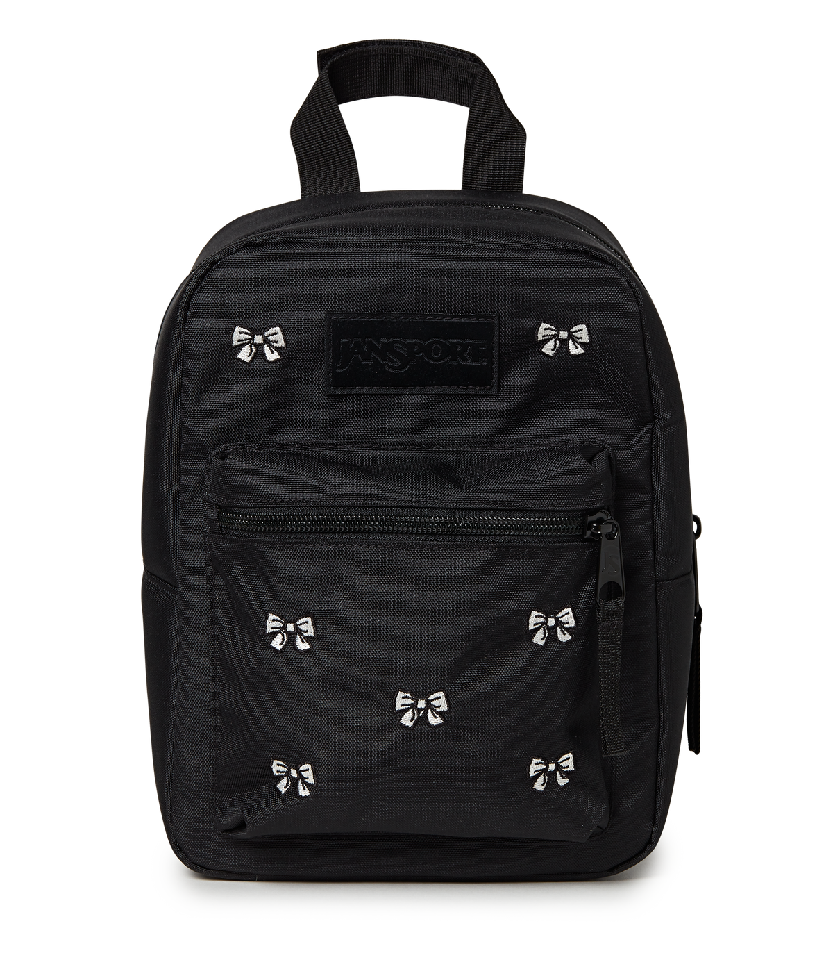 Big Break Lunch Bag - Embroidered Bows Black