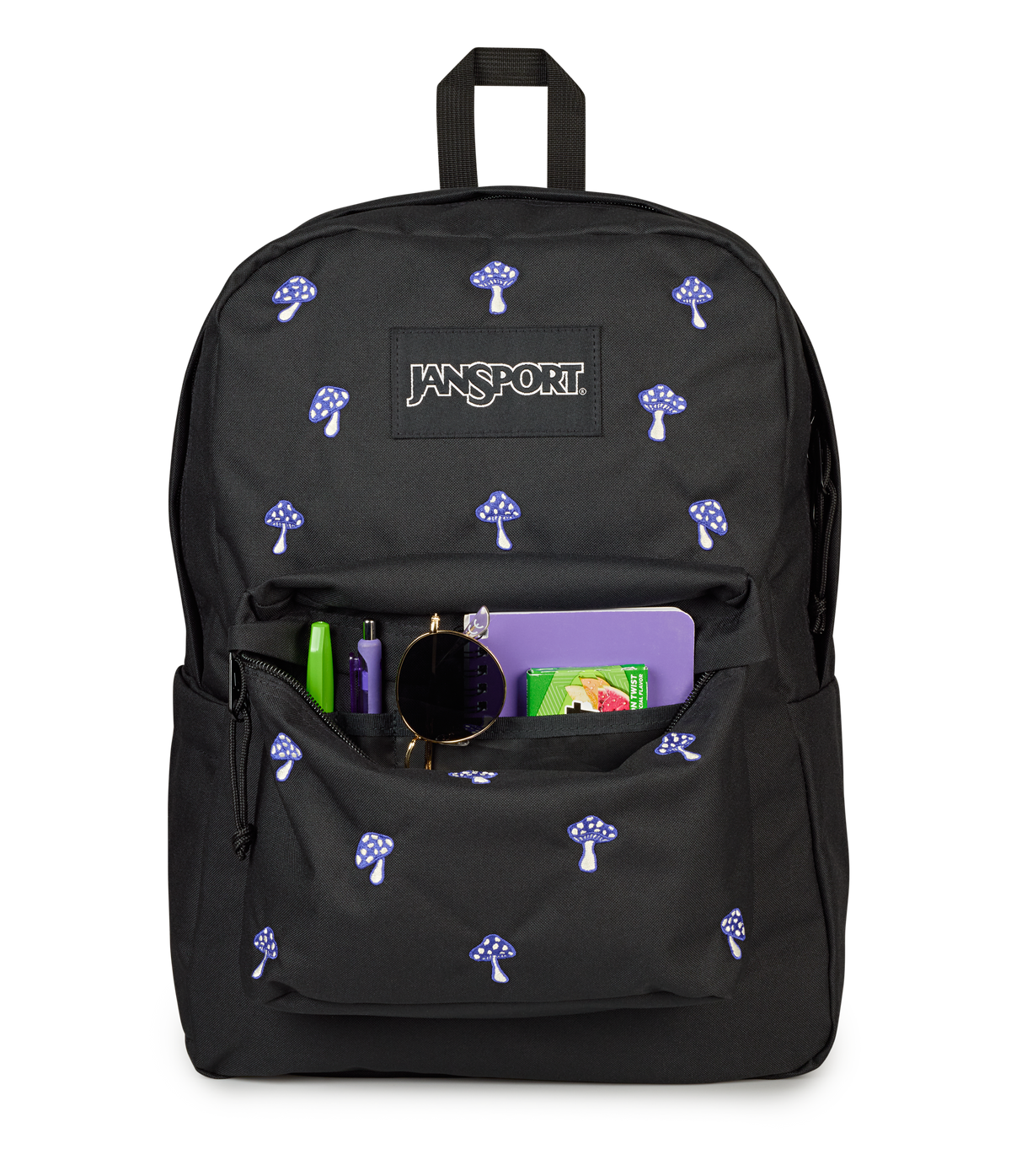 SuperBreak® Plus - Embroidered Shrooms Black