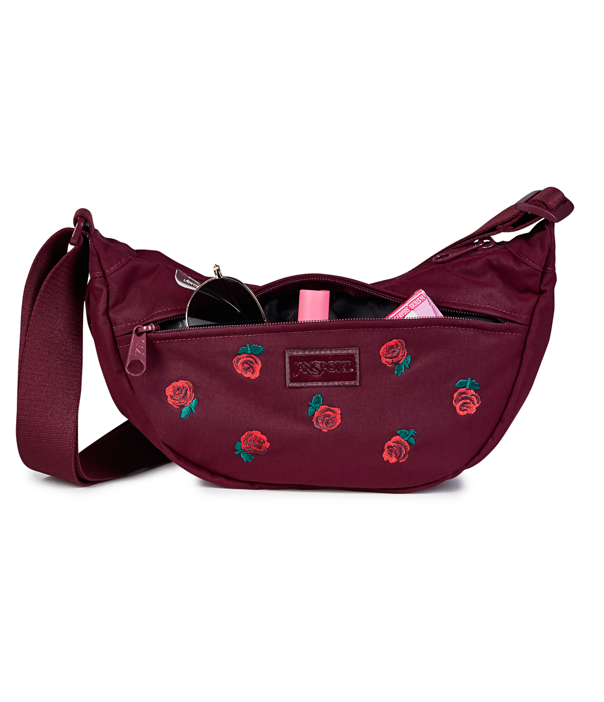 Unphased Crossbody Small FX - Just A Rose Embroidery Cherry Lacquer
