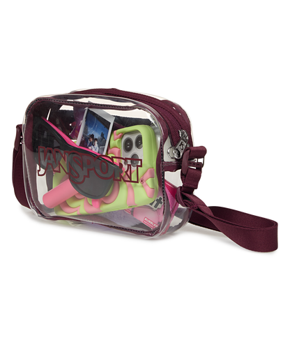 Clear Crossbody - Cherry Lacquer