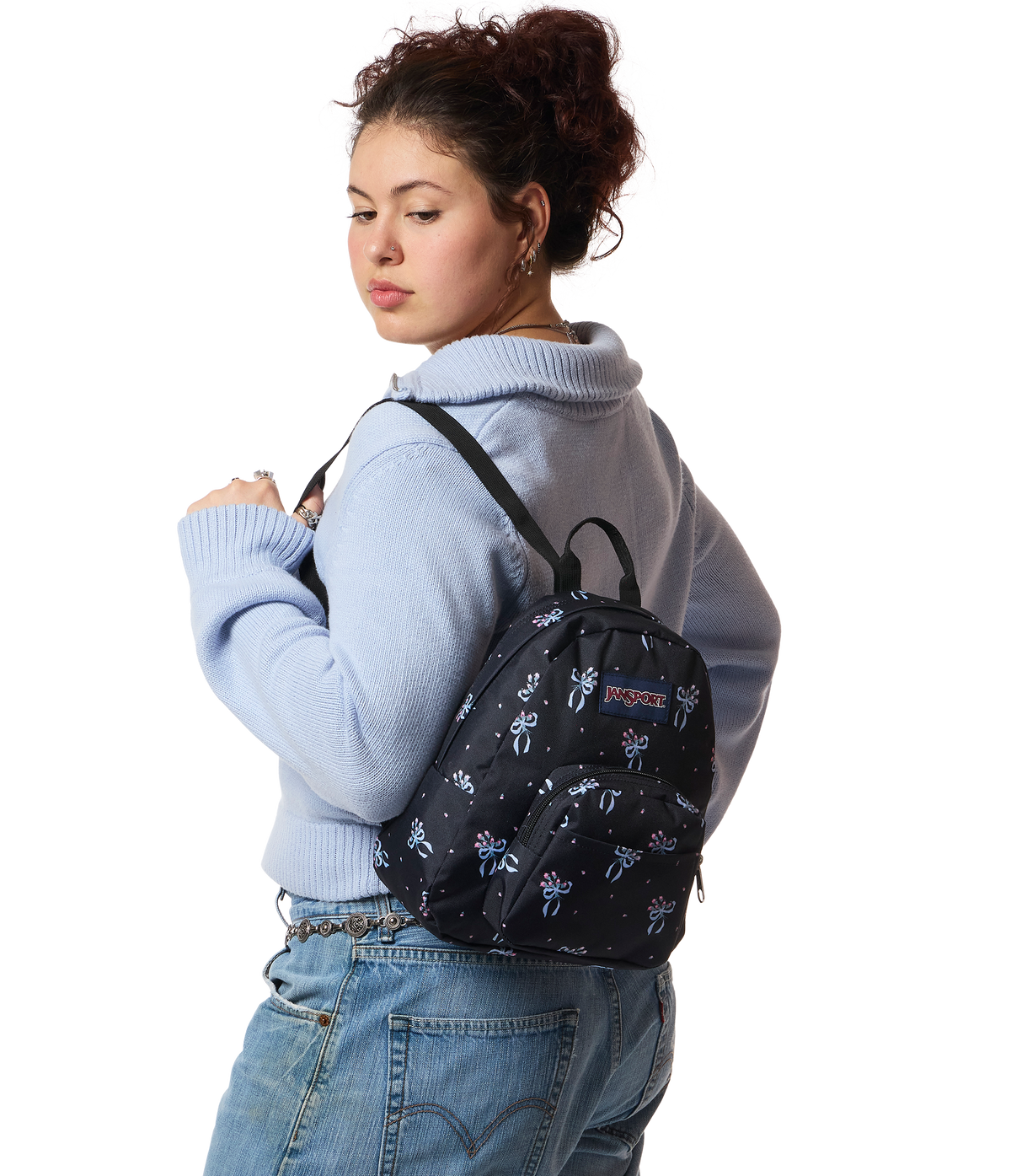 Half Pint Mini Backpack - Pastel Petals Black